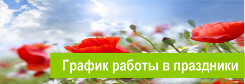 График работы в праздники!