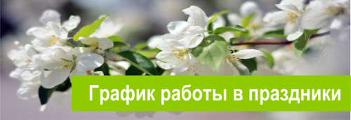 График работы в праздничные дни!